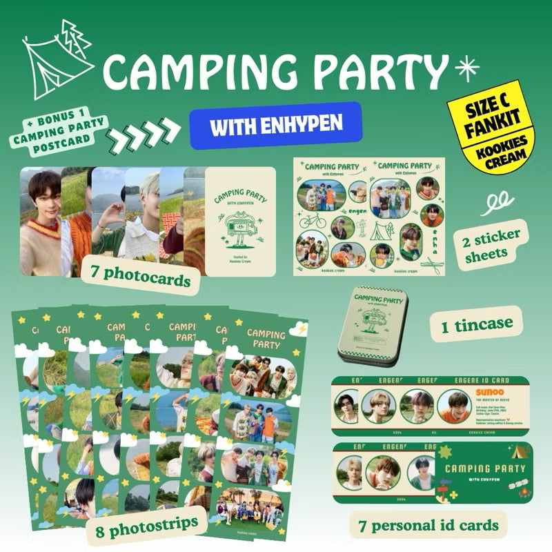 Camping Party with Enhypen FanKit | Enhypen Fankit Set by Kookies Cream