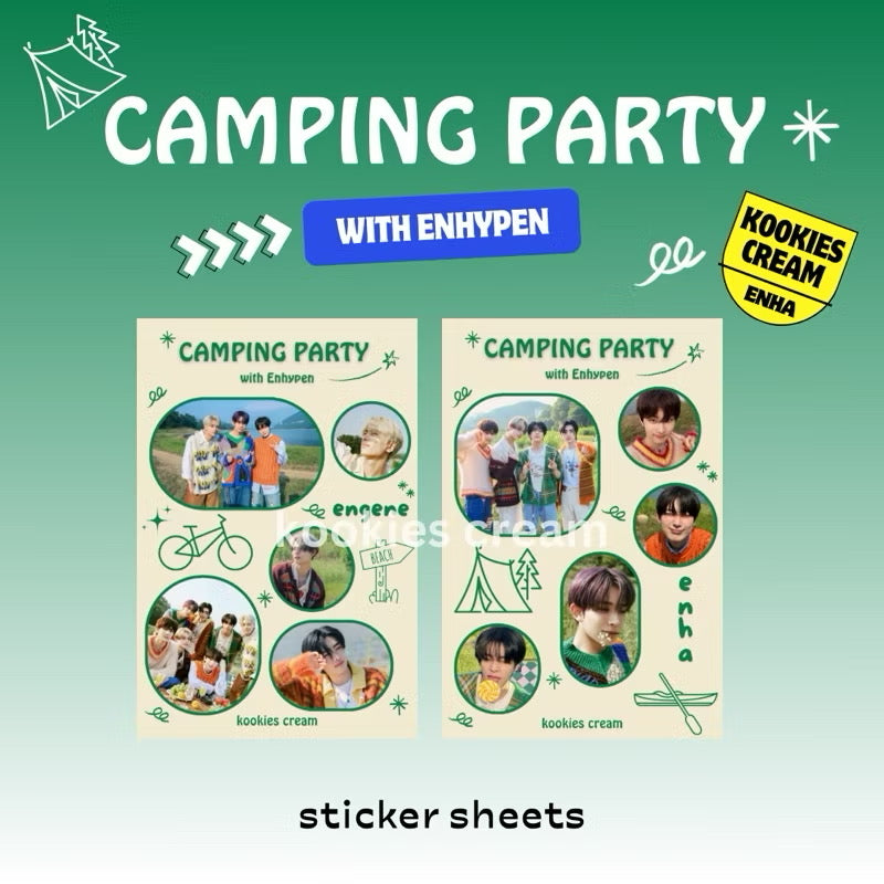 Camping Party with Enhypen FanKit | Enhypen Fankit Set by Kookies Cream