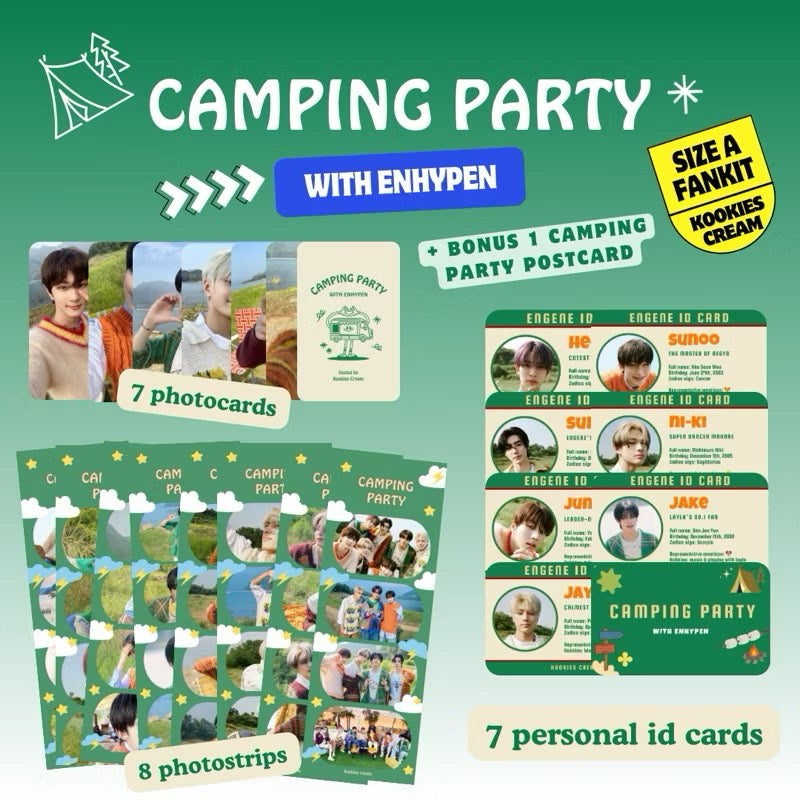 Camping Party with Enhypen FanKit | Enhypen Fankit Set by Kookies Cream