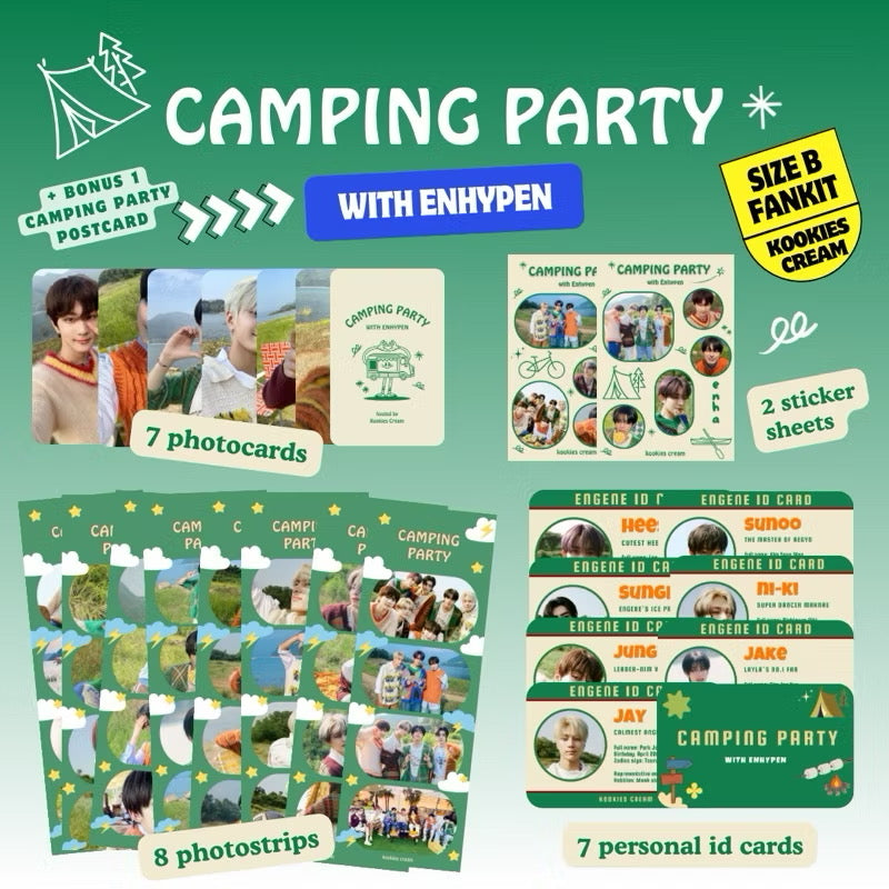 Camping Party with Enhypen FanKit | Enhypen Fankit Set by Kookies Cream