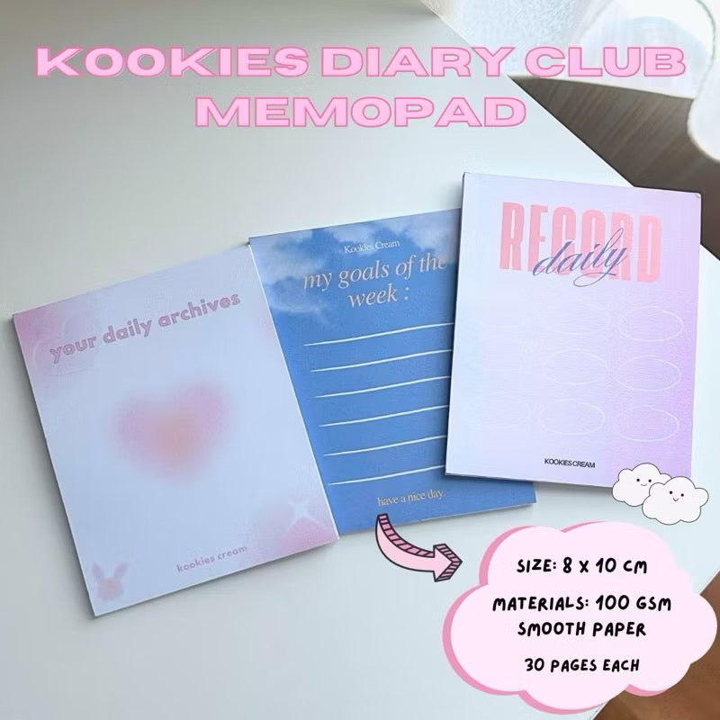 Kookies Diary Club Memopad