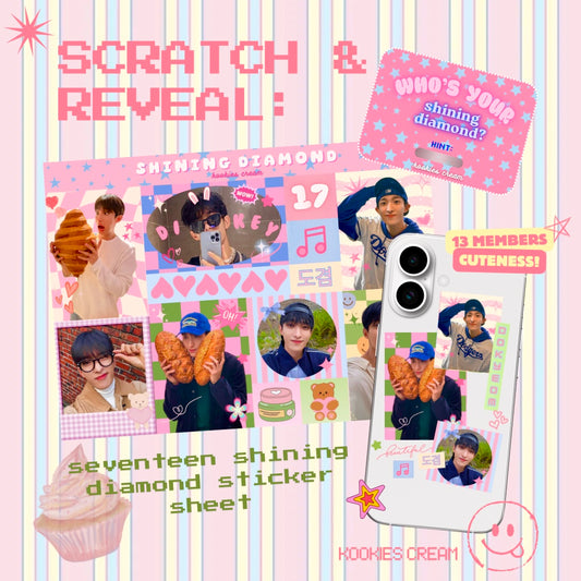 Seventeen Shining Diamond Sticker Sheet | Scratch & Reveal