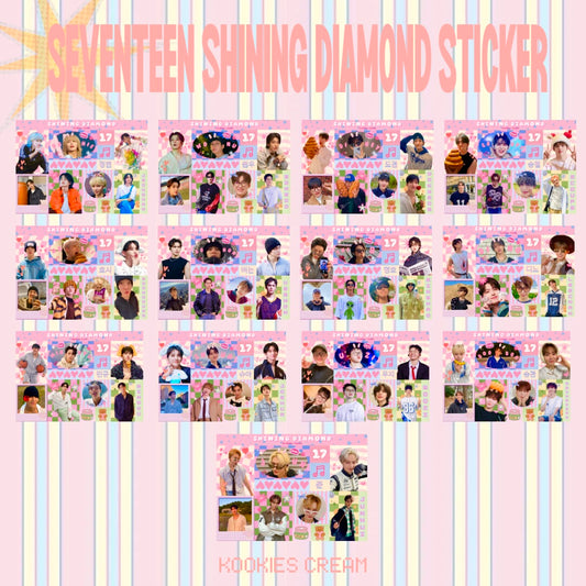Seventeen Shining Diamond Sticker Sheet | Scratch & Reveal