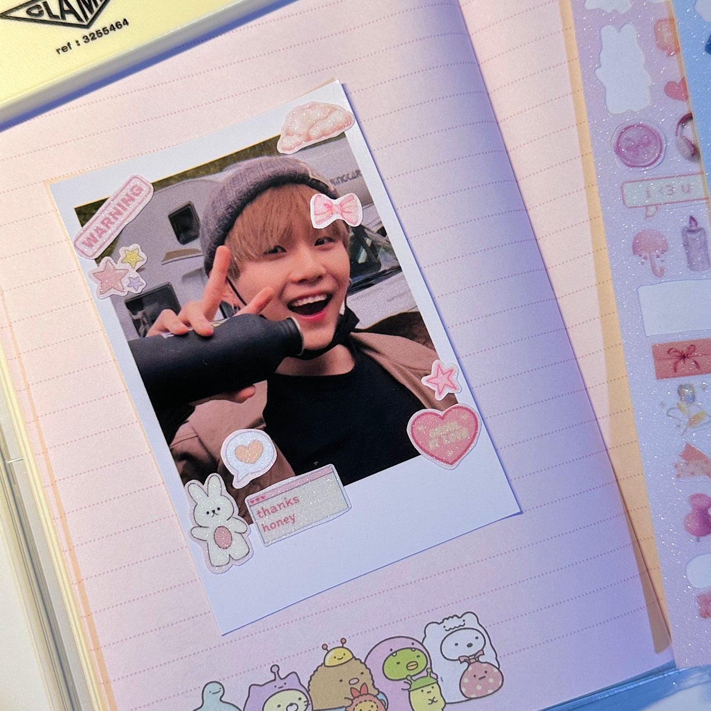 Candy Glitter Sticker Sheet - Kookies Cream